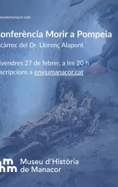 Cartell de la conferència 'Morir a Pompeia'