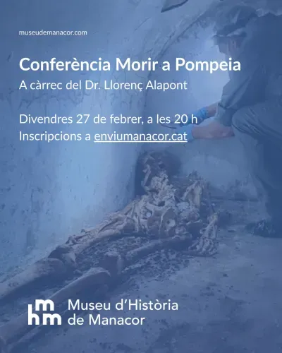 Cartell de la conferència 'Morir a Pompeia'