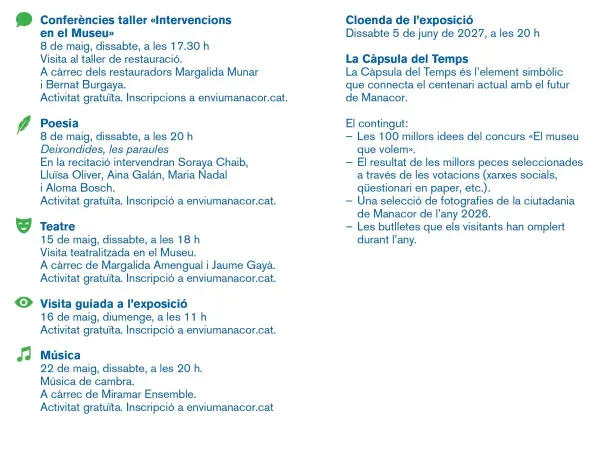 Cartell d' activitats de maig i juny 2026